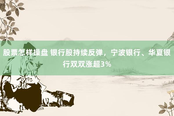 股票怎样操盘 银行股持续反弹，宁波银行、华夏银行双双涨超3%